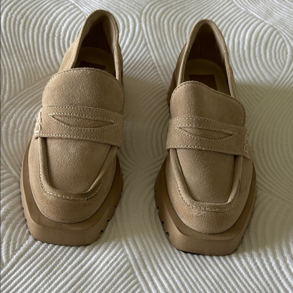 Women’s Tan Suede Loafers
